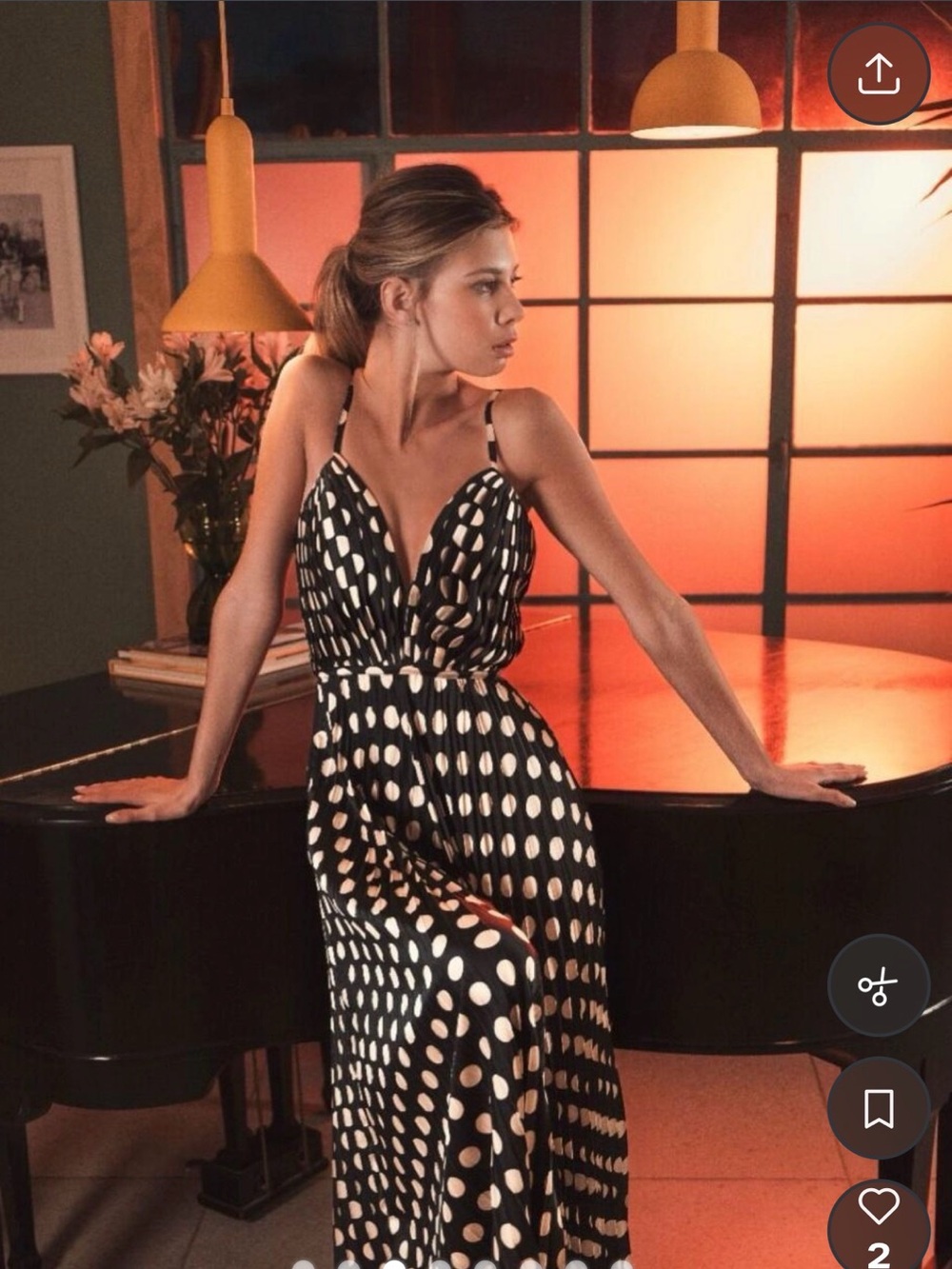 Mac Duggal Black and White Polka Dot Wide-Leg Jumpsuit - Picture 3 of 8